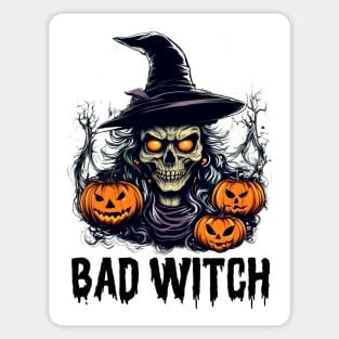 Bad Witch Halloween Horror Sticker